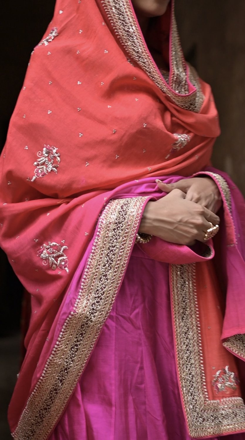 Rani Pink Bandhej Dupatta