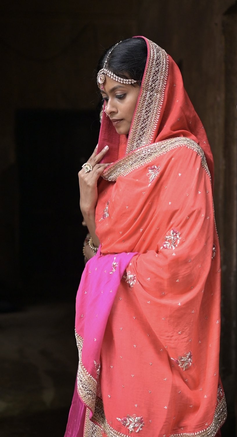 Rani Pink Bandhej Dupatta