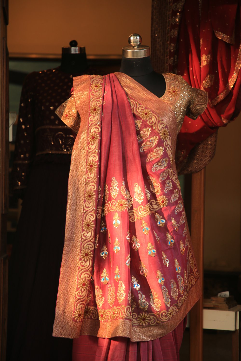 Rani Pink Bandhej Silk Saree