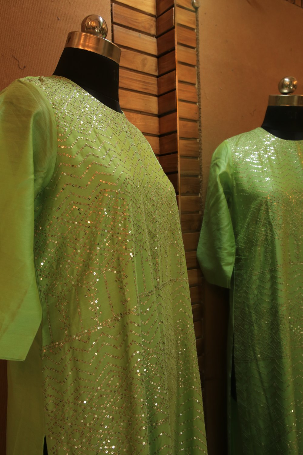 Lime Green Anarkali Gown