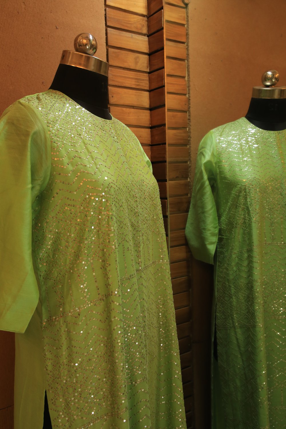 Lime Green Anarkali Gown