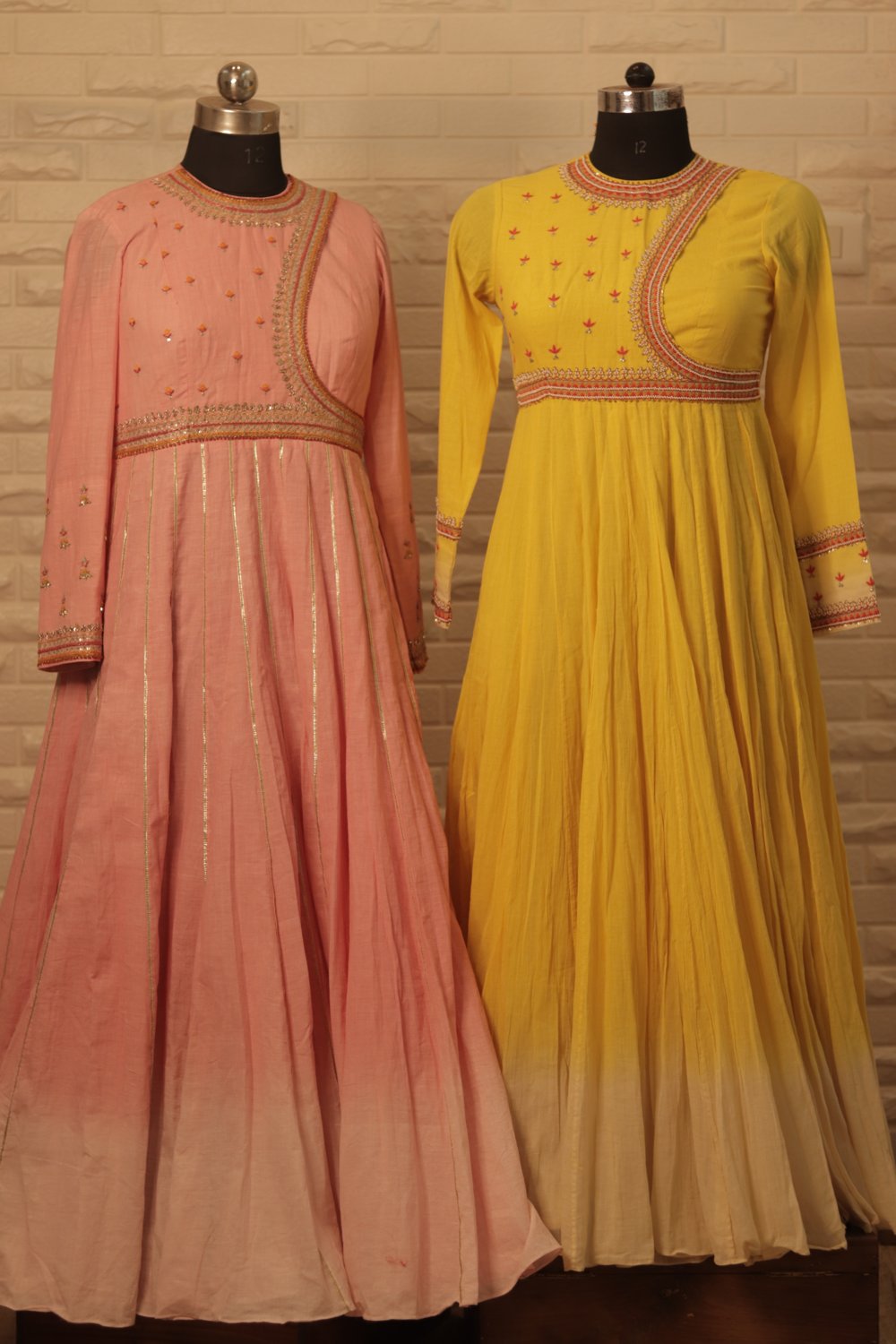 Blush Pink Mulmul Anarkali