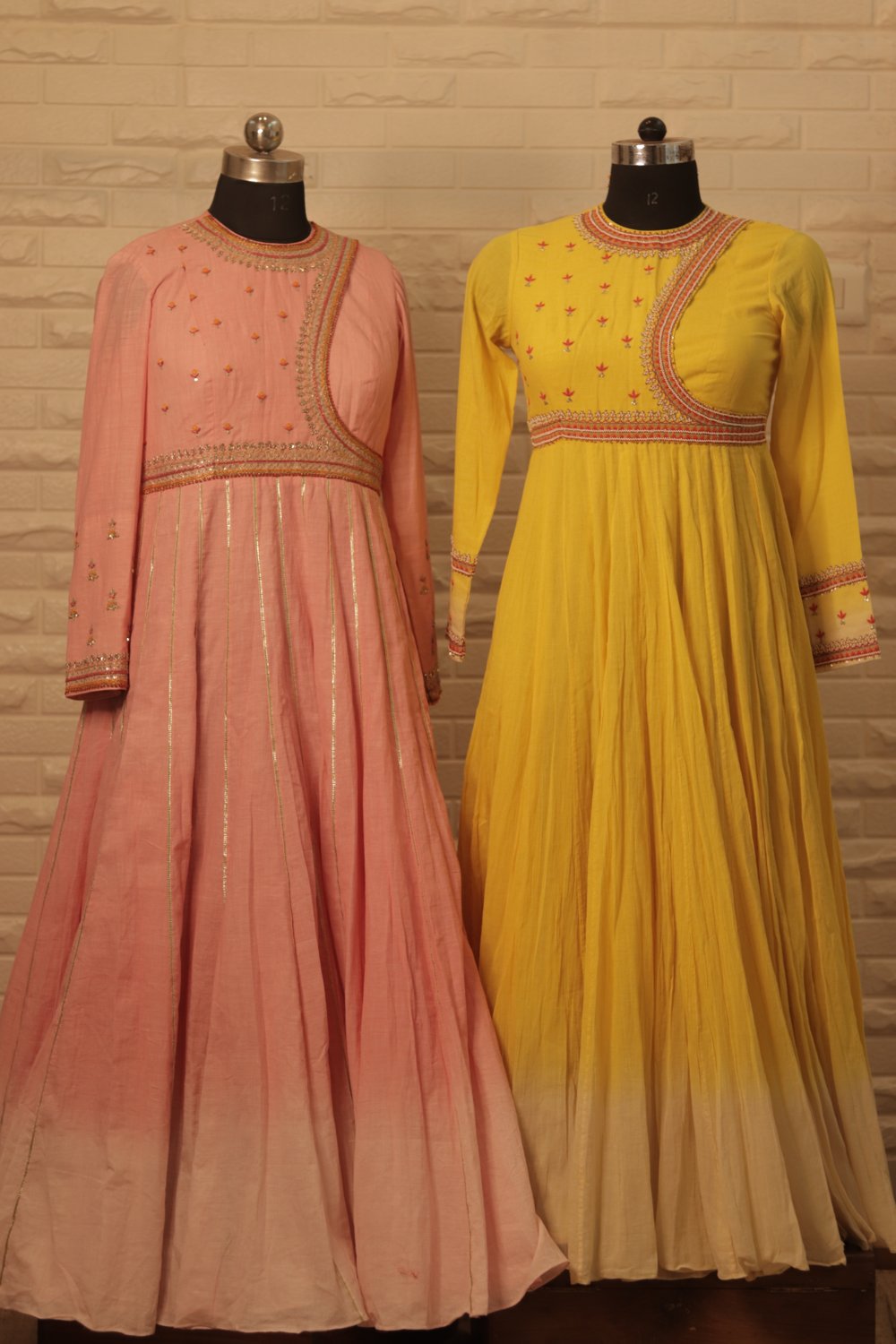 Blush Pink Mulmul Anarkali