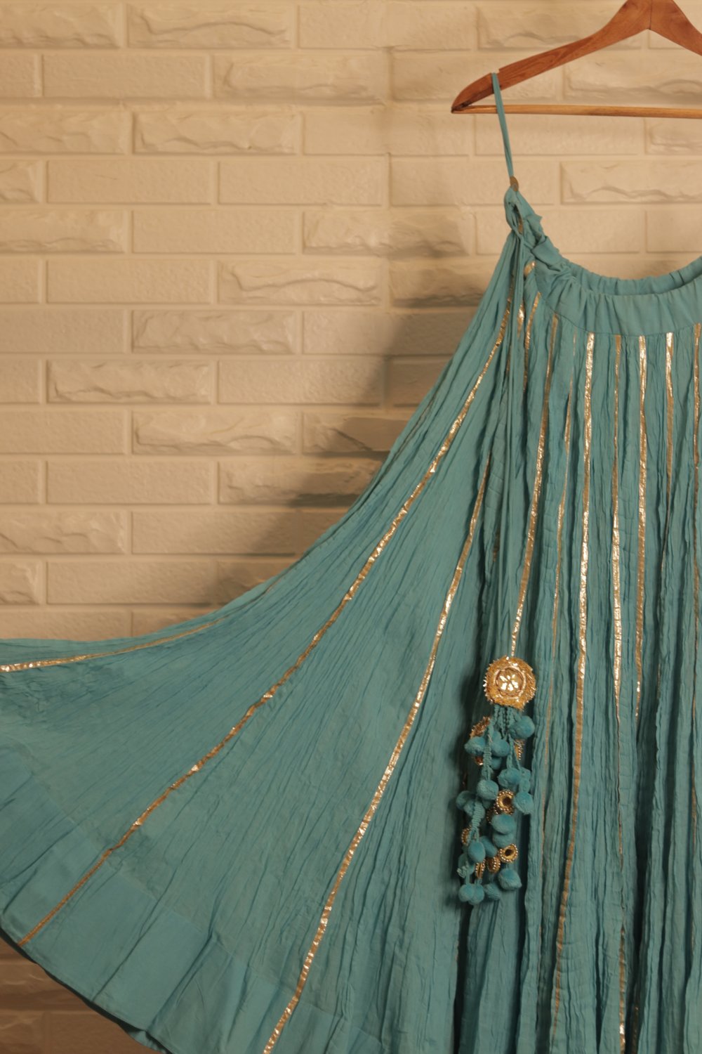 Sky Blue Chikankari Lehenga