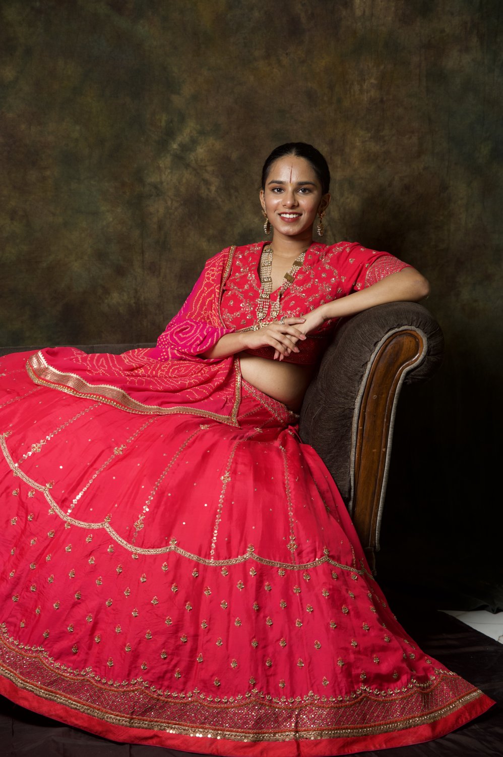 Scarlet Zardosi Lehenga
