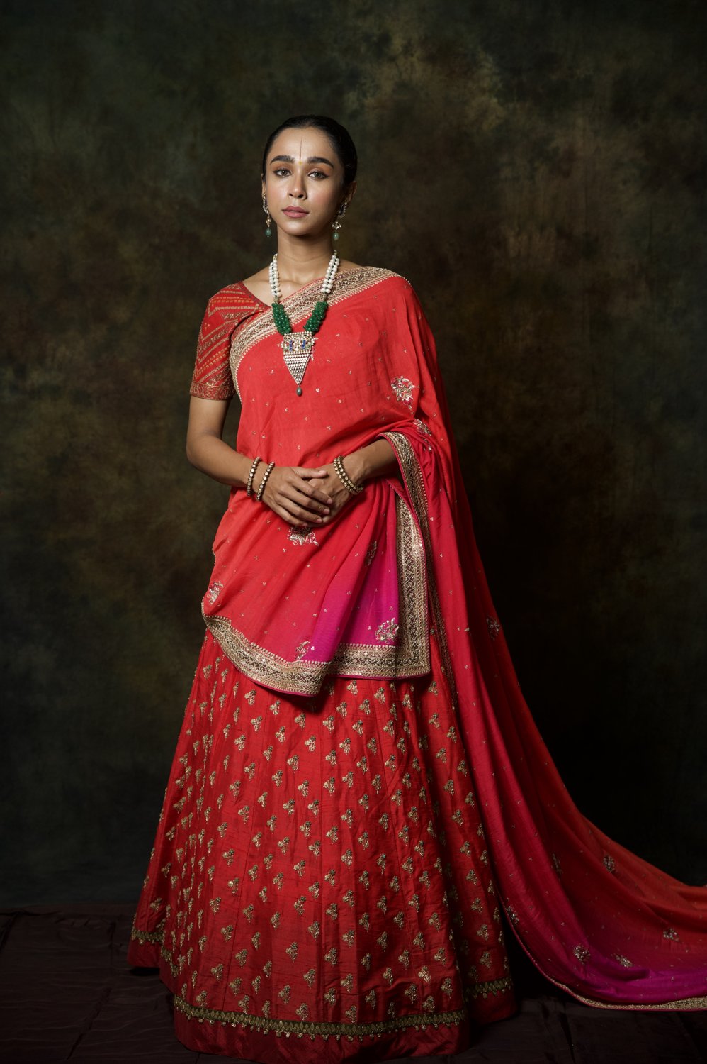 Scarlet Zardosi Lehenga